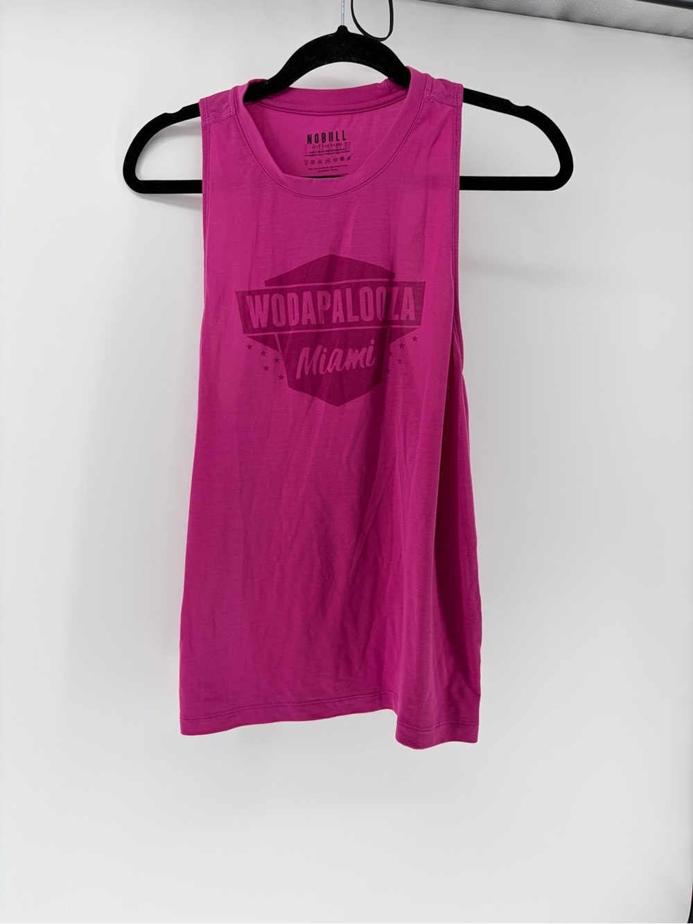 NOBULL Pink 'Wodapalooza Miami' Muscle Tank - M - CrossFit WOD